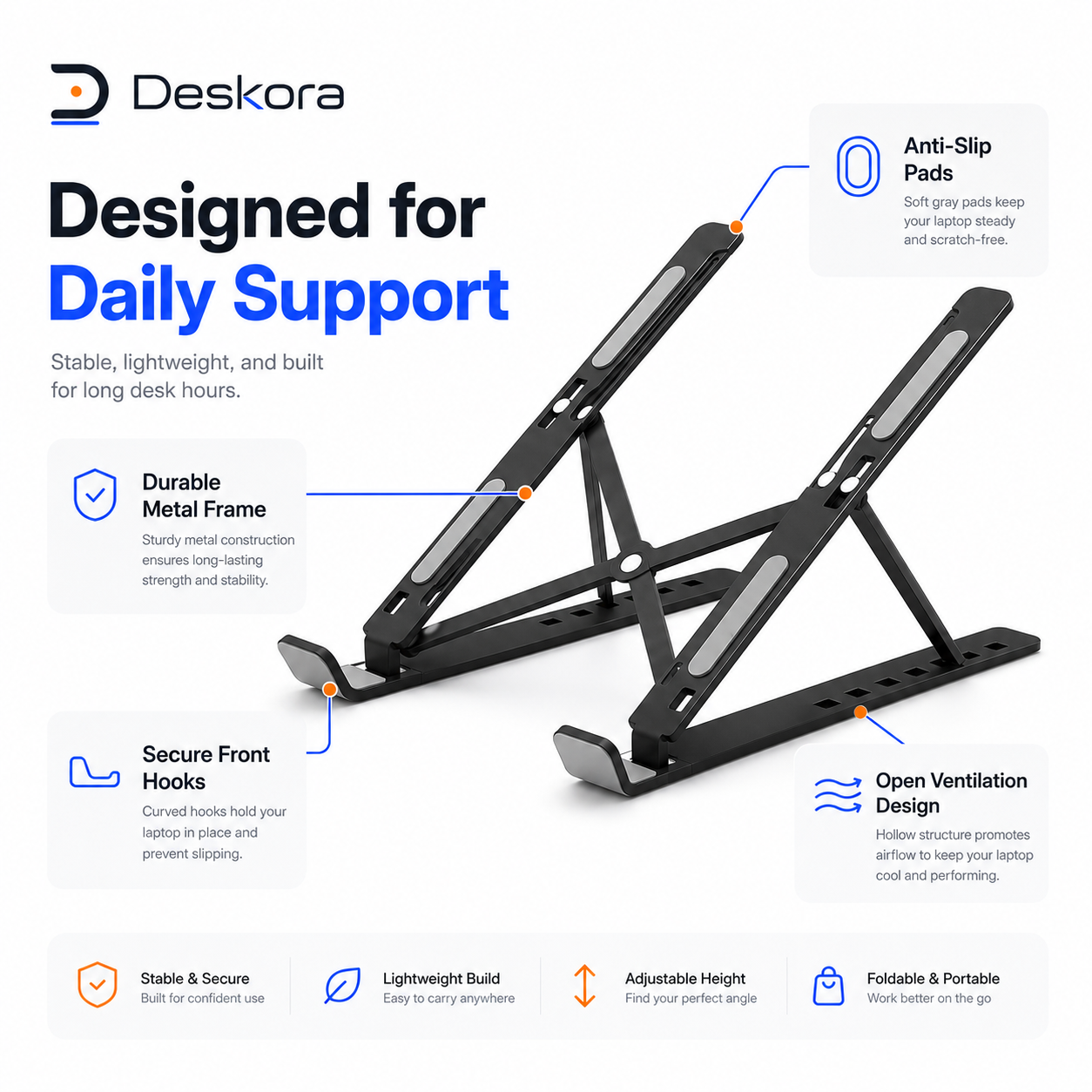 Portable Foldable Laptop Stand